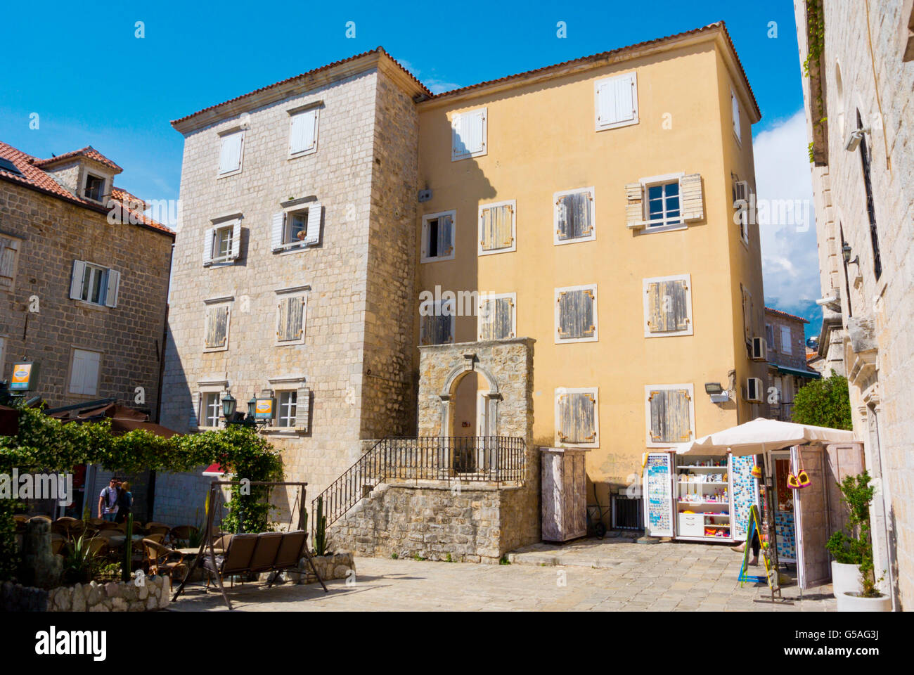 Stari grad, old town, Budva, Monténégro, Europe Banque D'Images