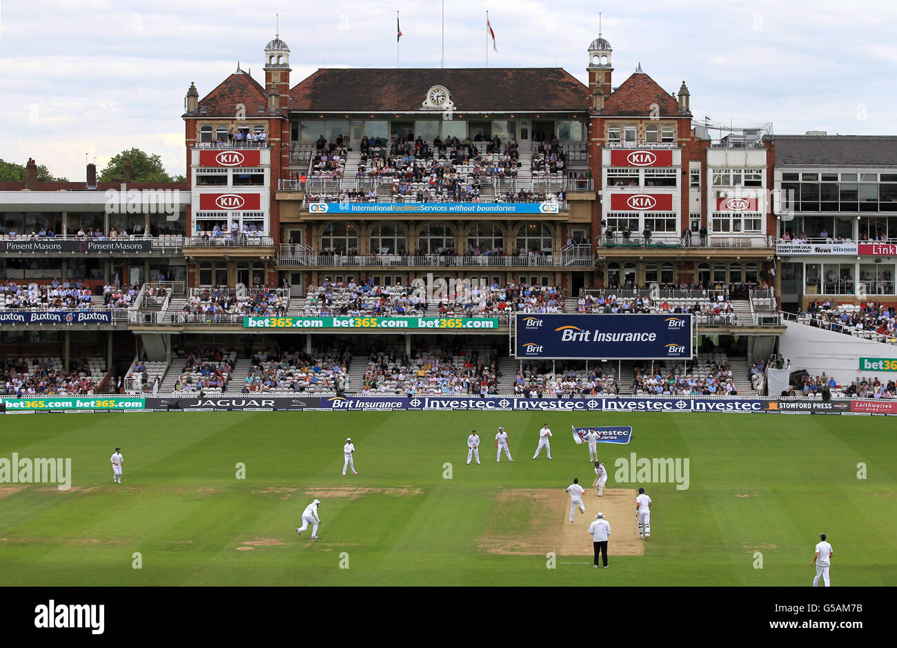 Vue générale de l'action dès le premier jour du premier match d'essai entre l'Angleterre et l'Afrique du Sud Banque D'Images