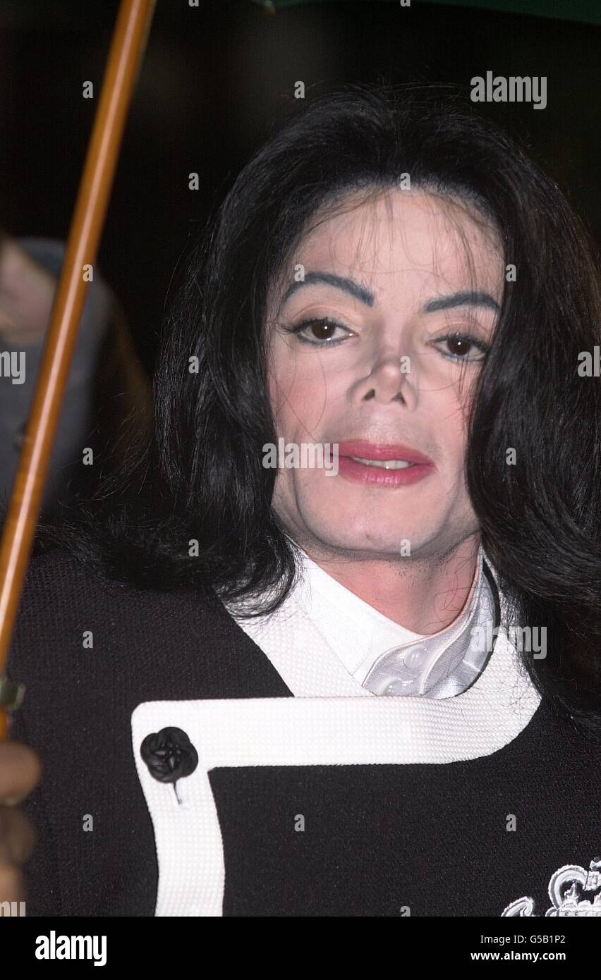 Michael Jackson arrive à Oxford Banque D'Images