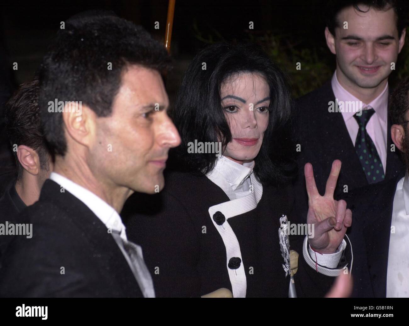 Michael Jackson arrive à Oxford Banque D'Images