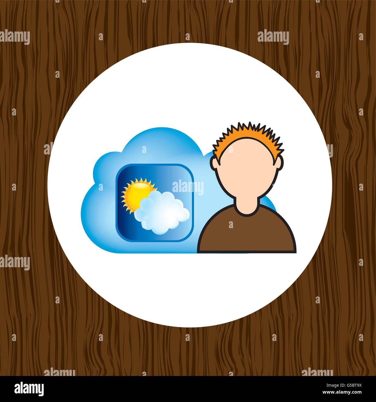 La conception de l'informatique en nuage Illustration de Vecteur