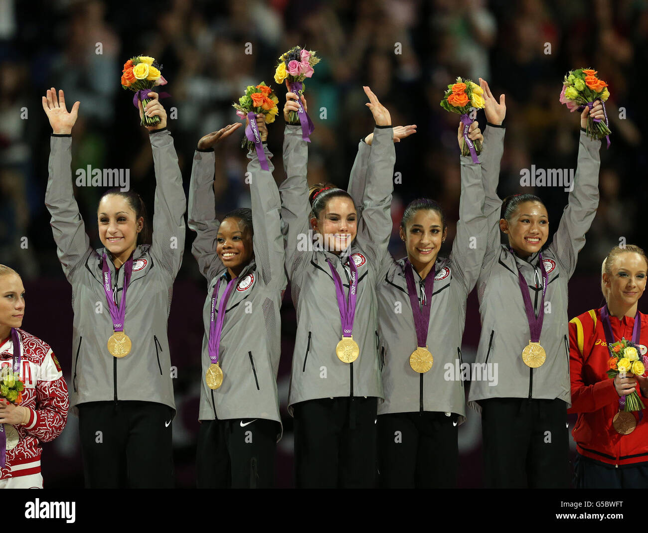 L'équipe des ÉtatsUnis célèbre la victoire de la médaille d'or sur le
