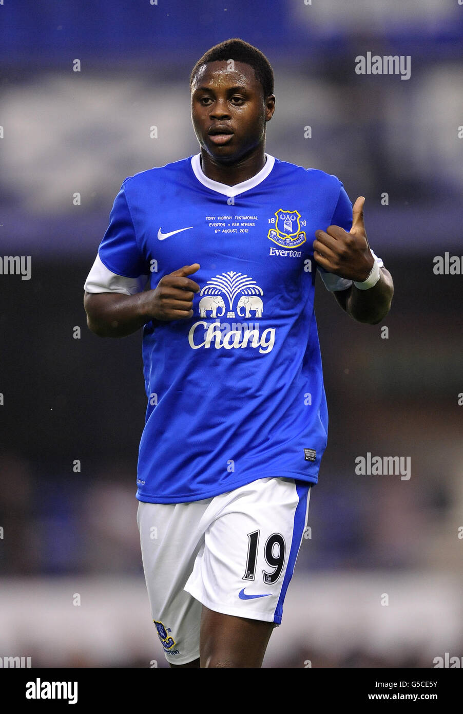 Football - pré-saison amical - Everton / AEK Athènes - Goodison Park.Magaye Gueye, Everton Banque D'Images