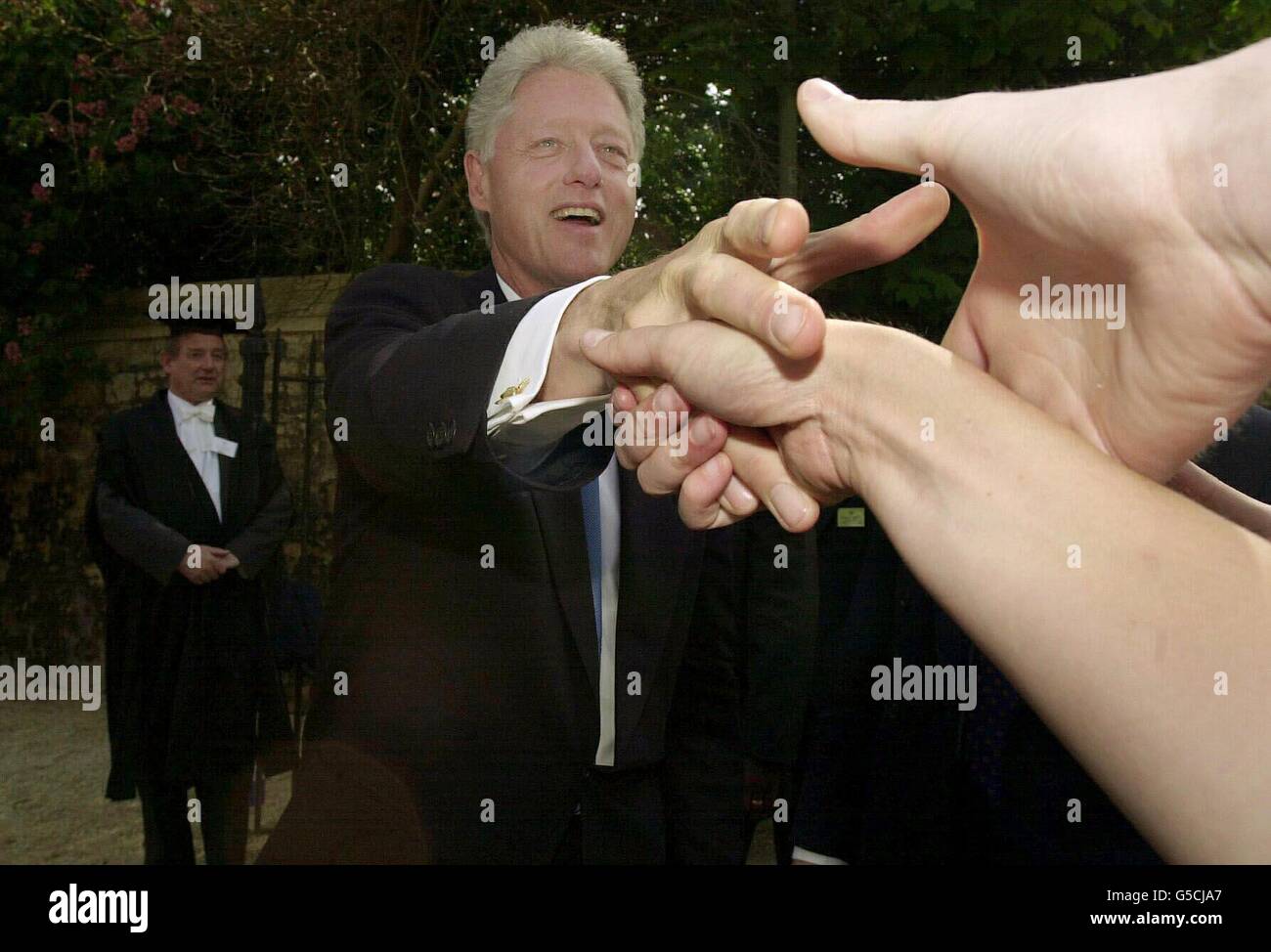 Bill Clinton Visite Banque D'Images