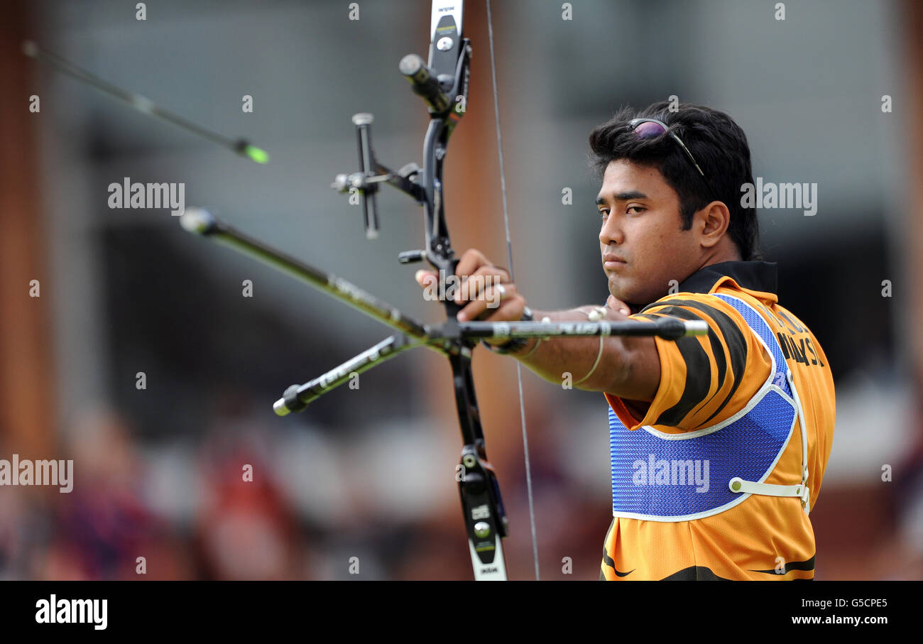 Khairul Anuar Mohamad de Malaisie rivalise pendant les éliminations de tir à l'arc pour hommes au Lord's Cricket Ground, Londres Banque D'Images