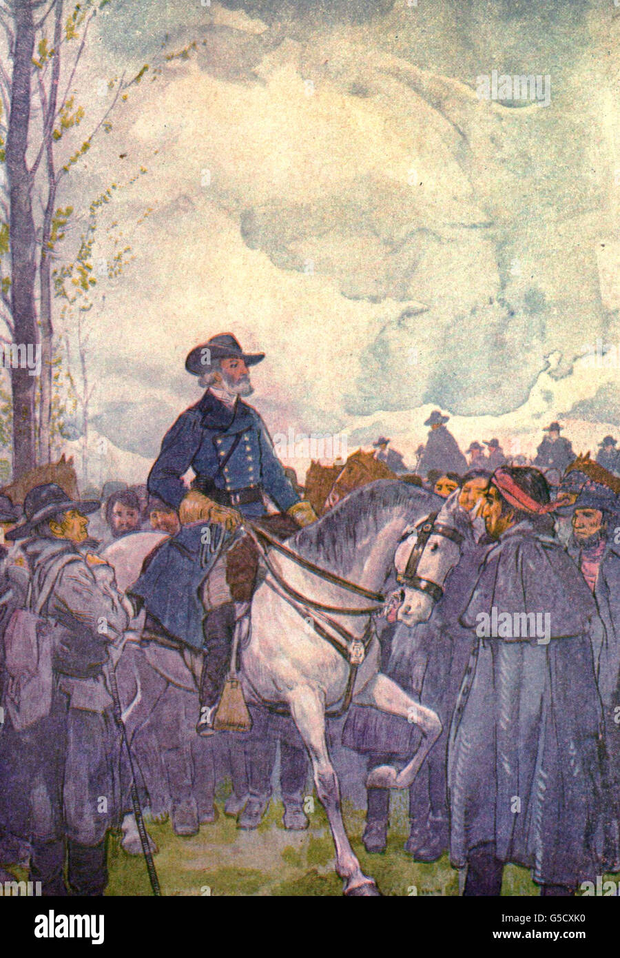 "Hommes", a déclaré Robert E Lee simplement, "Nous avons combattu par la guerre ensemble, et j'ai fait de mon mieux pour vous". Adieu Banque D'Images