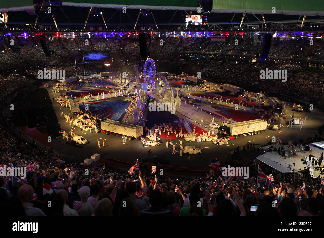 Cérémonie de clôture des Jeux Olympiques de Londres 2012 au stade olympique de Londres. Banque D'Images