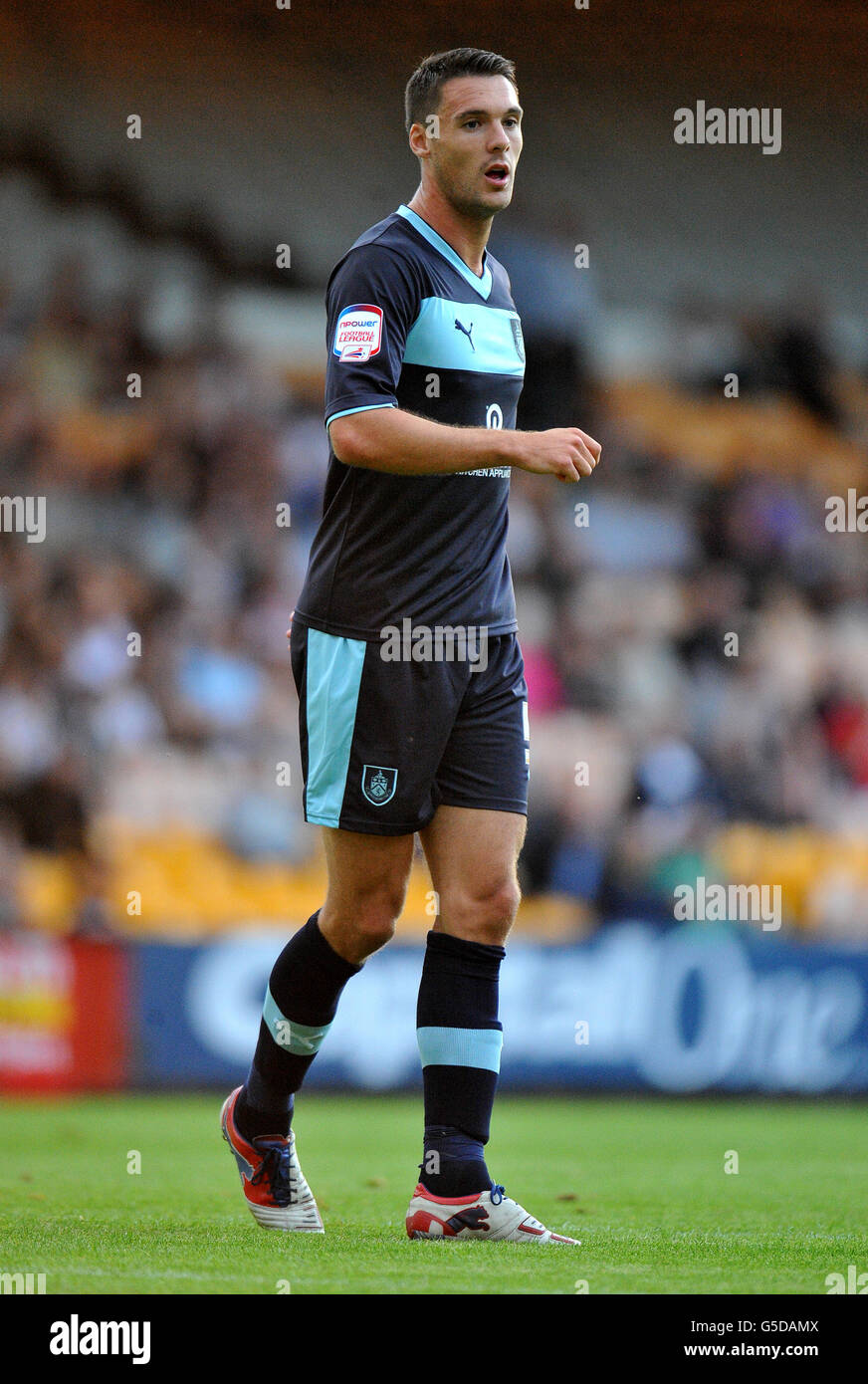 Football - Capital One Cup - première partie - Port Vale v Burnley - Vale Park. Jason Shackell de Burnley Banque D'Images