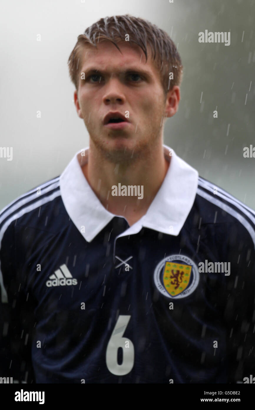 Football - International Challenge Match - Scotland U19 / Germany U19 - The Falkirk Stadium.Marcus Fraser, Écosse Banque D'Images Football - International Challenge Match - Scotland U19 / Germany U19 - The Falkirk Stadium.Marcus Fraser, Écosse Banque D'Images