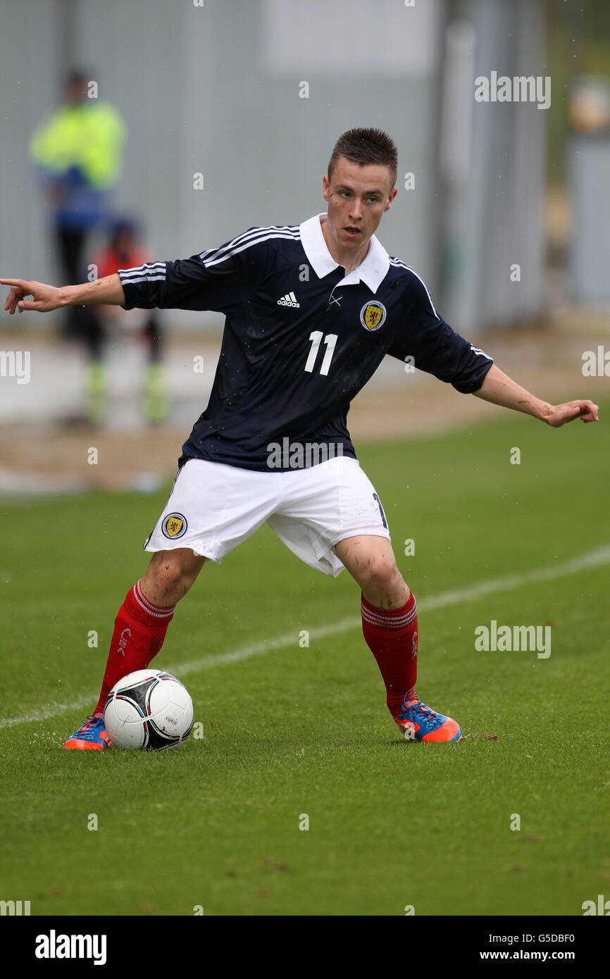 Football - International Challenge Match - Scotland U19 / Germany U19 - The Falkirk Stadium. Barrie McKay, Écosse Banque D'Images Football - International Challenge Match - Scotland U19 / Germany U19 - The Falkirk Stadium. Barrie McKay, Écosse Banque D'Images