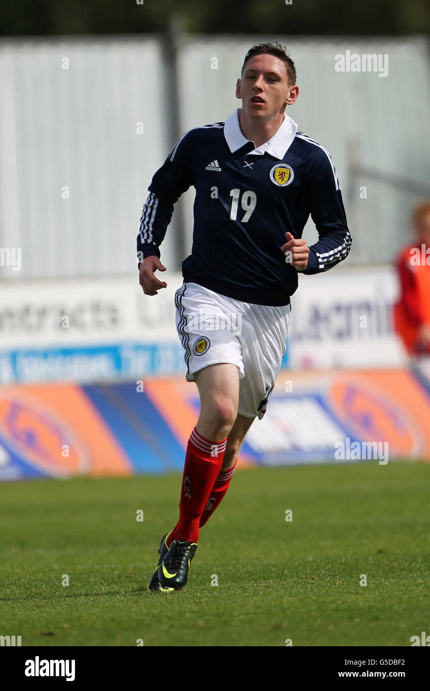 Football - International Challenge Match - Scotland U19 / Germany U19 - The Falkirk Stadium.Declan McManus, Écosse Banque D'Images Football - International Challenge Match - Scotland U19 / Germany U19 - The Falkirk Stadium.Declan McManus, Écosse Banque D'Images