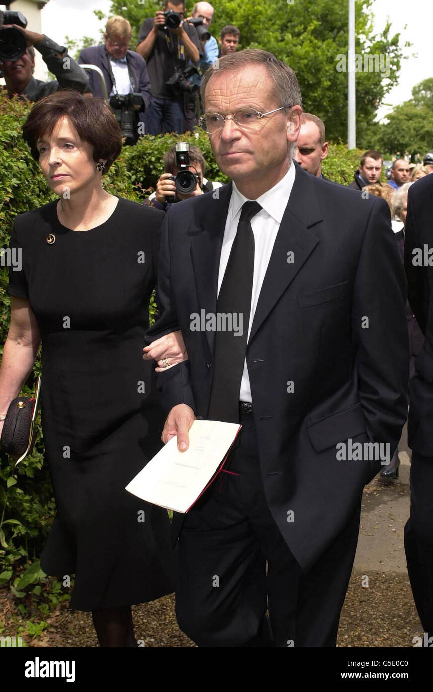 Jeffrey Archer Mère Funeral Banque D'Images