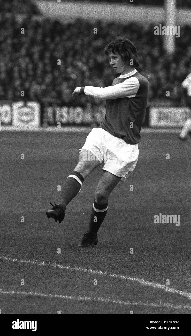 Liam Brady. Liam Brady, 17 ans, d'Arsenal et de la République d'Irlande. Banque D'Images