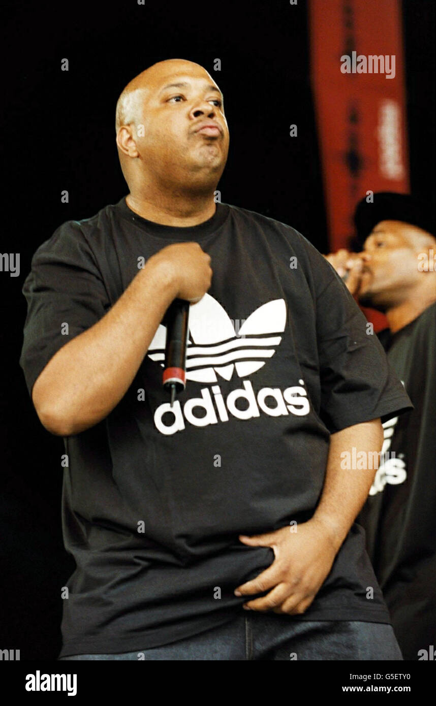 Run Joseph Simmons, membre du DMC (reverend RUN), assiste au festival anti-raciste respect au parc de Finsbury, qui vise à contester les préjugés et les attitudes racistes. Banque D'Images