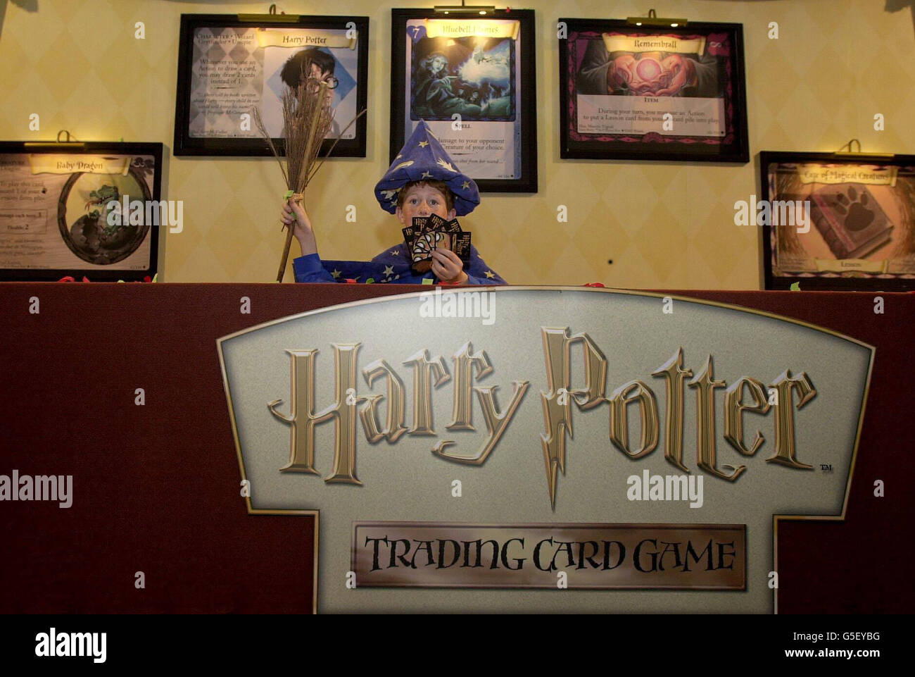 Jeu de cartes Harry Potter lancer Banque D'Images