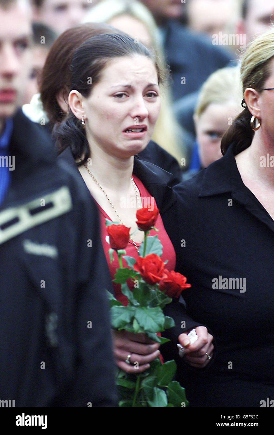 Ciaran Cummings fiancée funèbre Banque D'Images