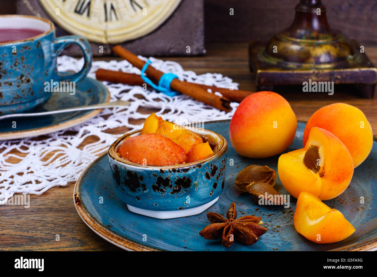 Hibiscus Tea c Bourrage de l'Abricot Banque D'Images