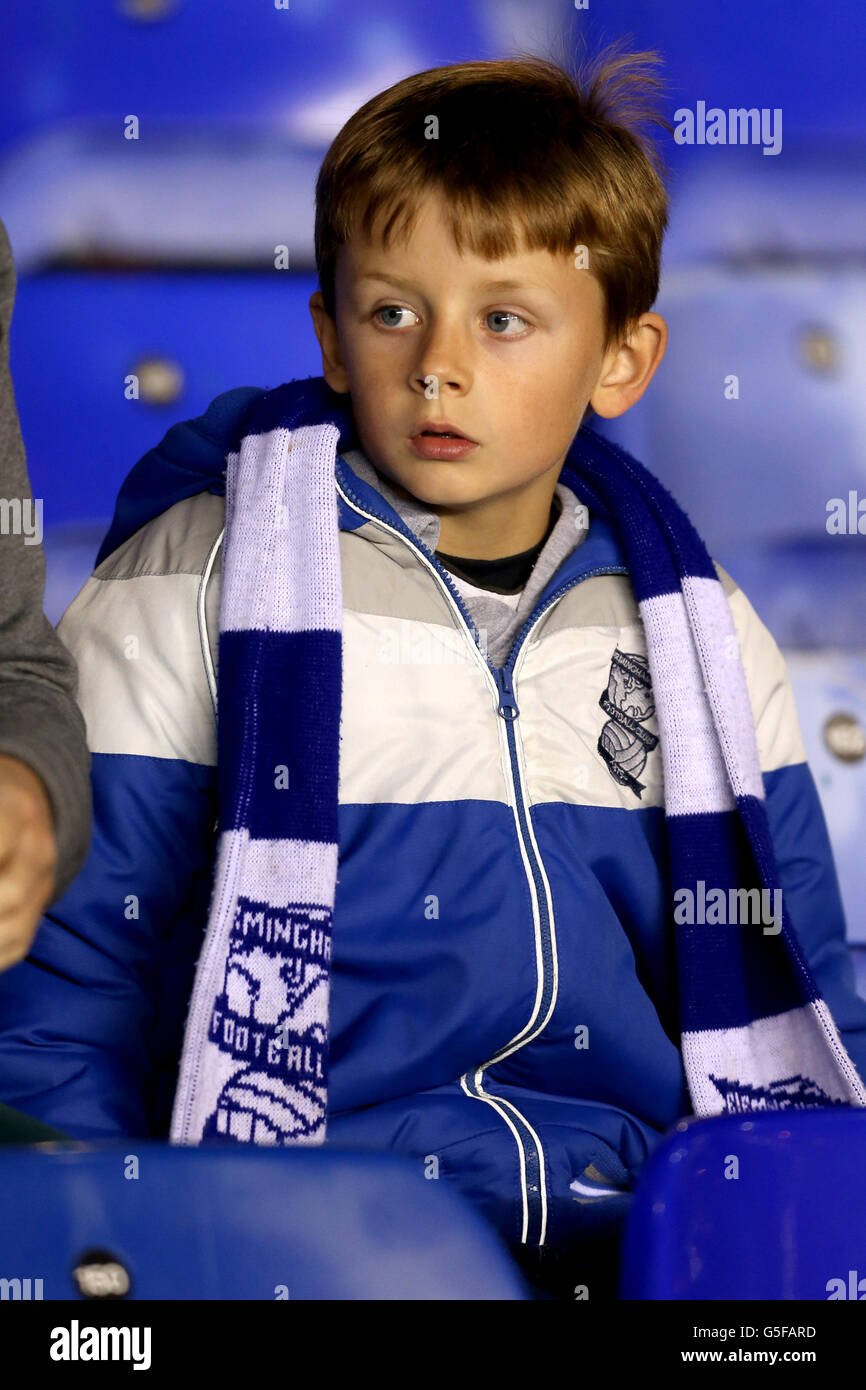 Football - npower football League Championship - Birmingham City / Bolton Wanderers - St Andrews. Jeunes fans de Birmingham City dans les stands Banque D'Images