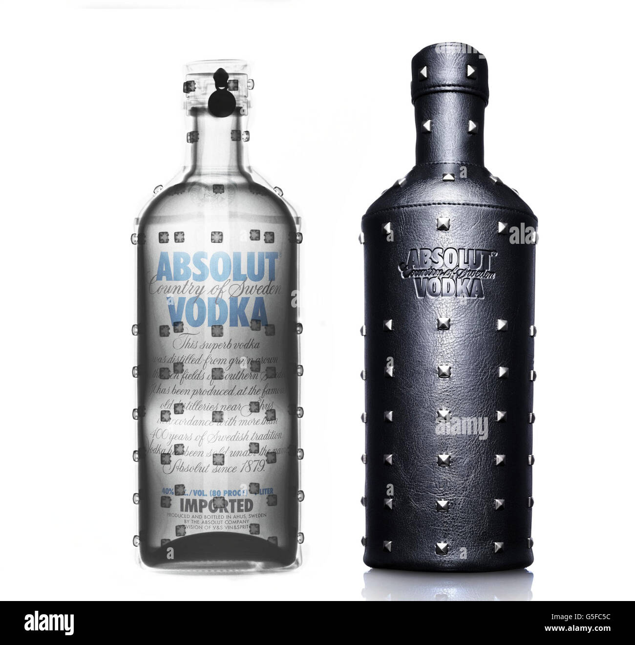 Absolut Vodka sous x-ray Banque D'Images