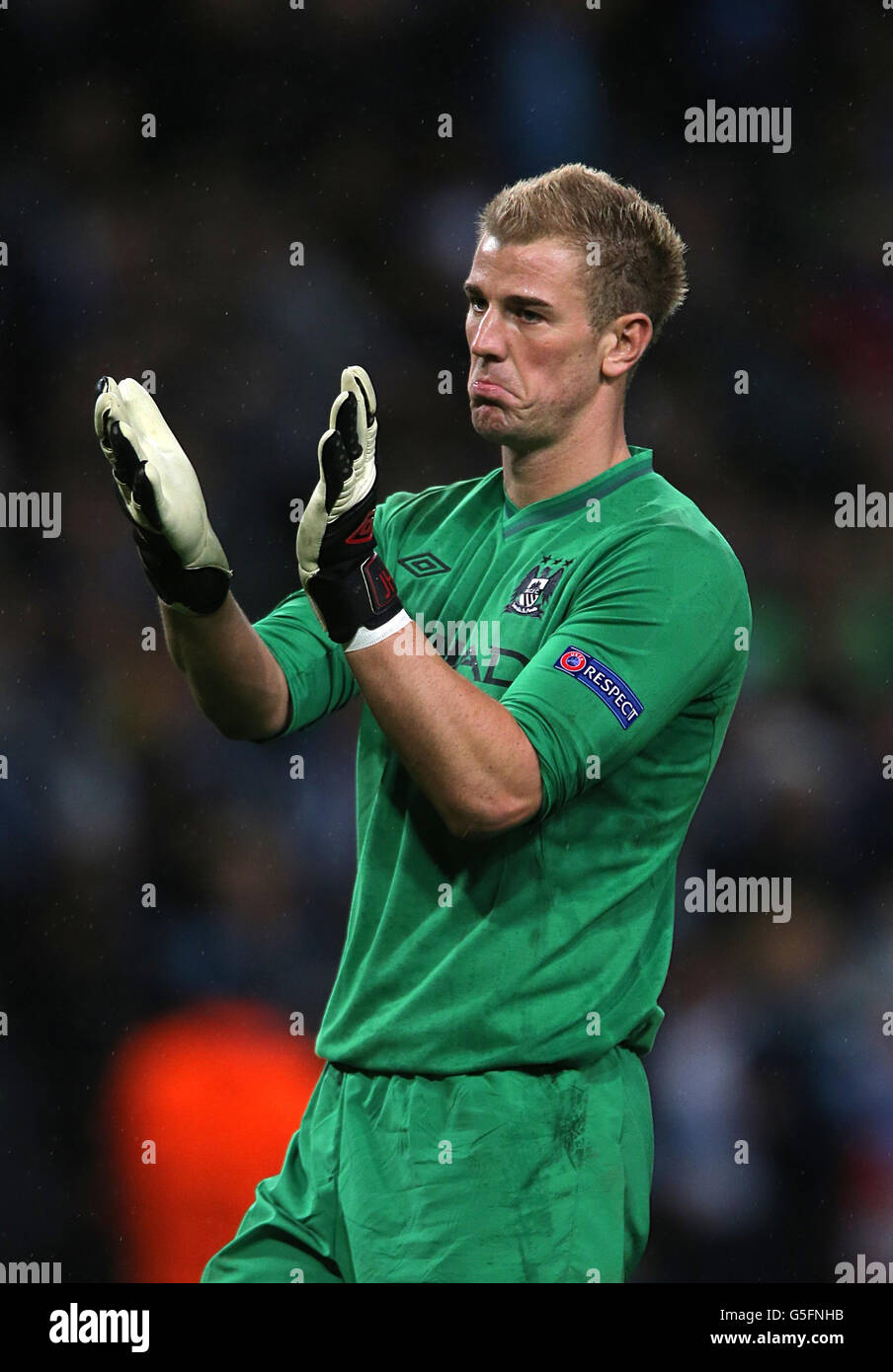 Football - UEFA Champions League - Groupe D - Manchester City / Borussia Dortmund - Etihad Stadium. Joe Hart, Manchester City Banque D'Images