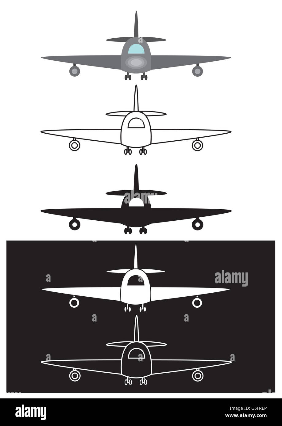 Illustrations de l'avion Banque D'Images