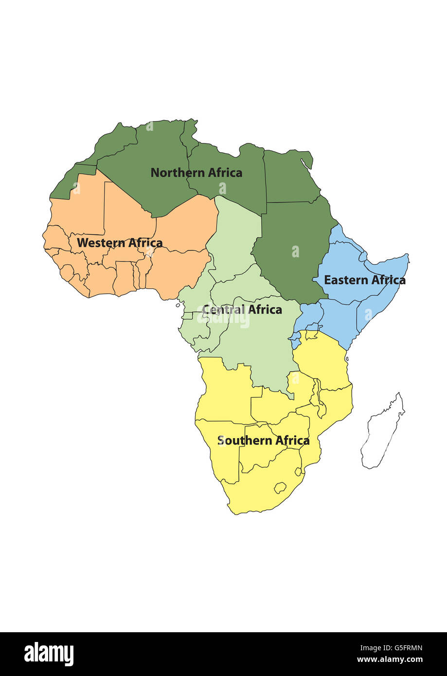 Carte de l’Afrique Banque D'Images