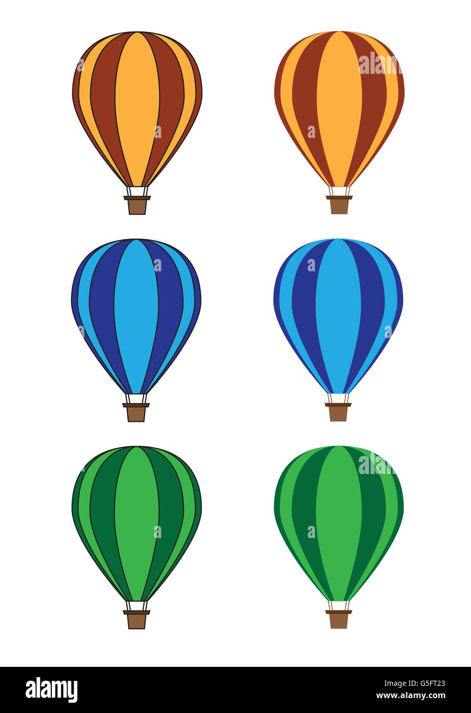 Illustrations de montgolfières Banque D'Images