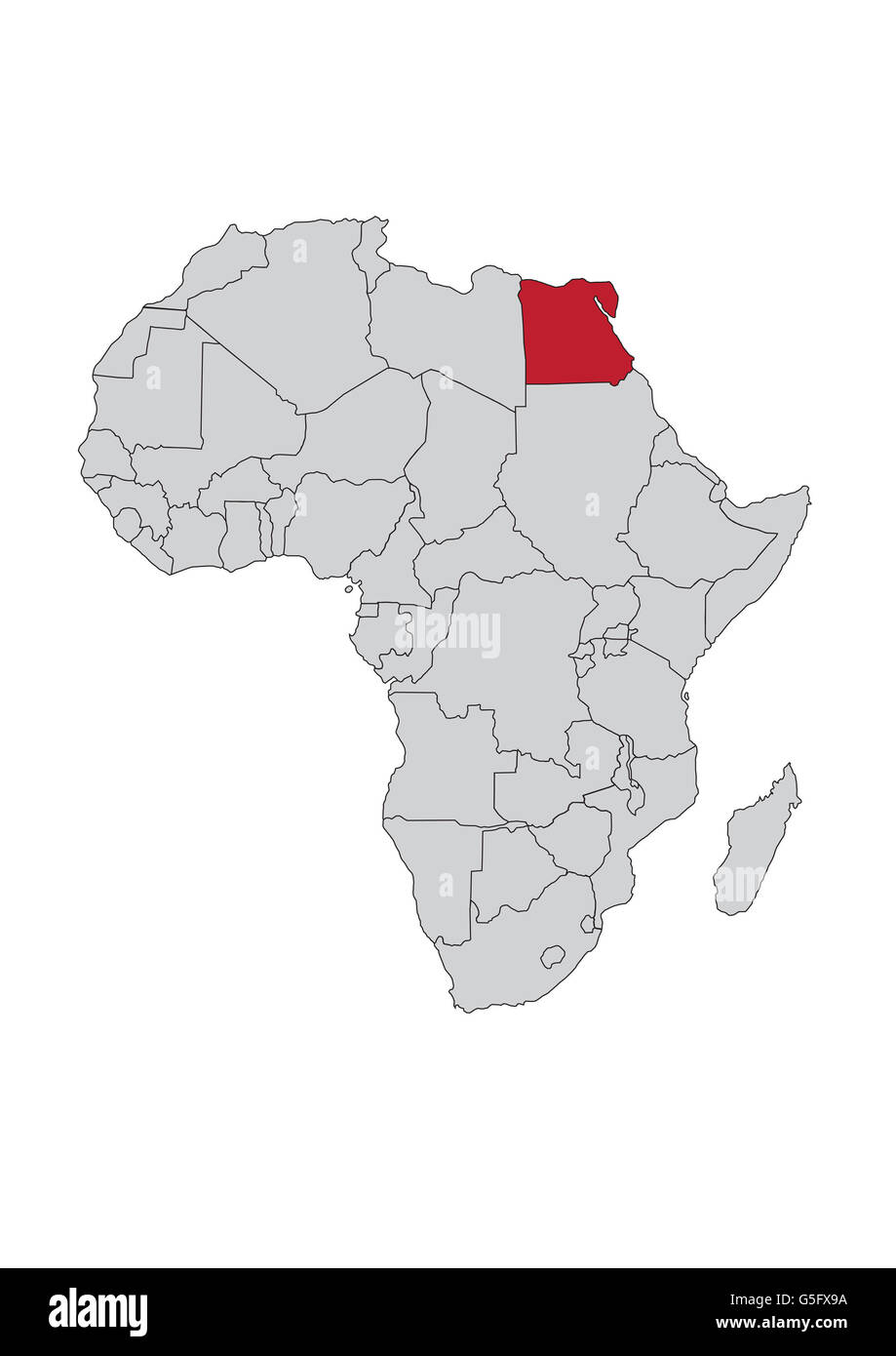 Carte De L Afrique L Egypte Photo Stock Alamy