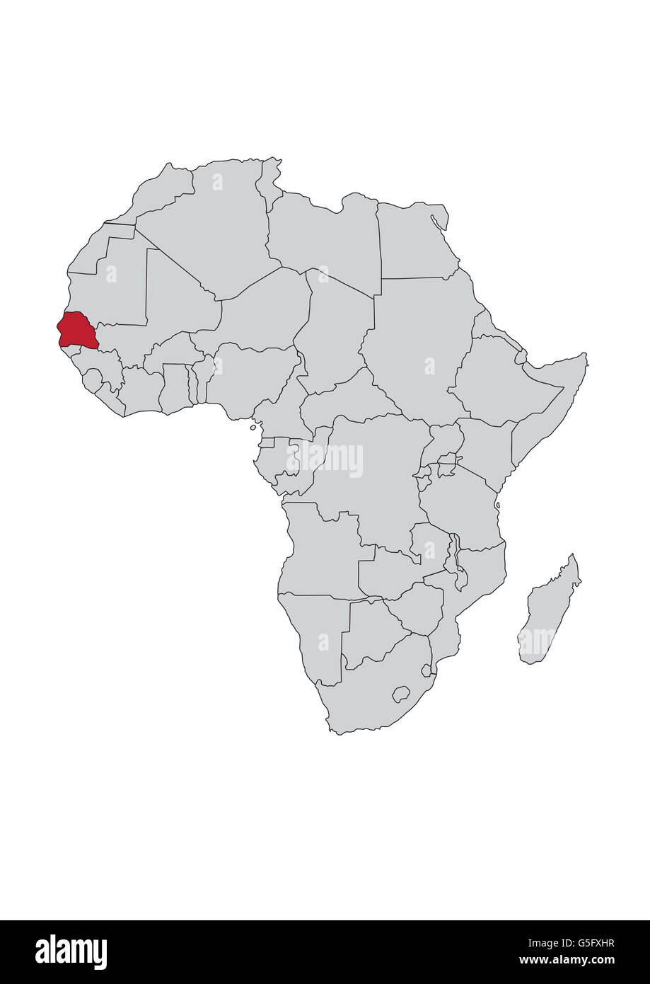 sénégal carte afrique