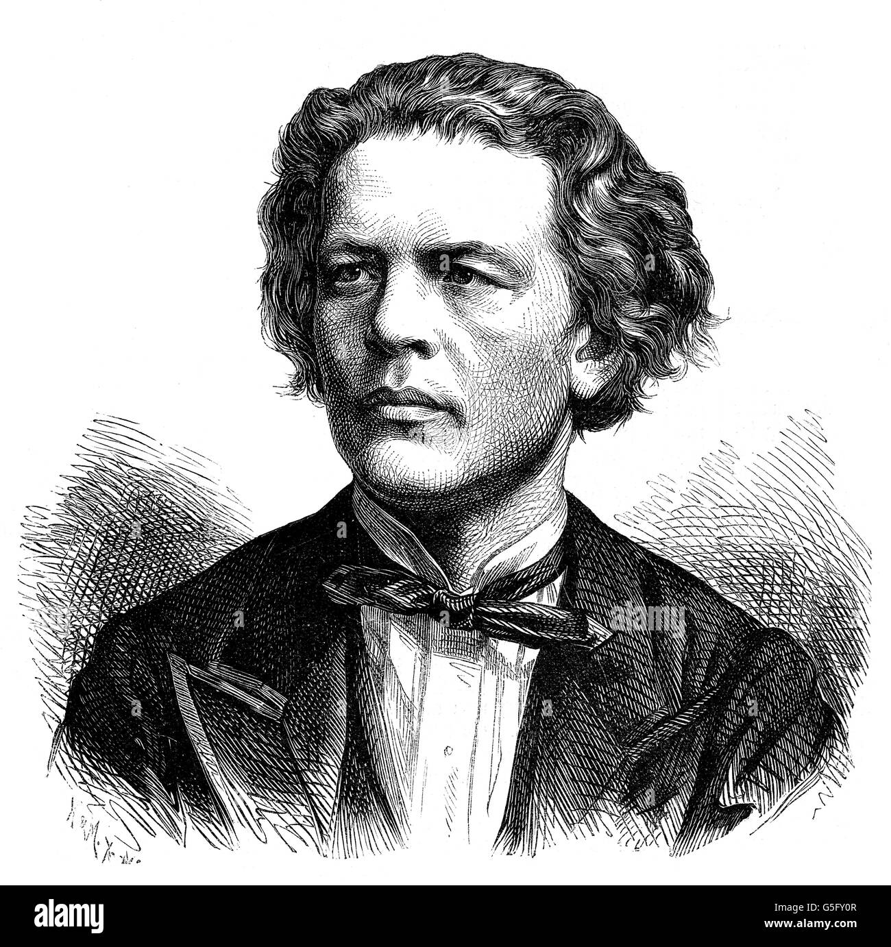 Rubinstein, Anton Grigorevitch, 28.11.1829 - 20.11.1894, musicien russe (pianiste), portrait, dessin de Fritz Kriehuber, XIXe siècle, Banque D'Images