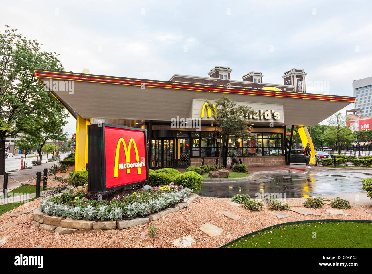 Restaurant McDonald's à Dallas, Texas Banque D'Images