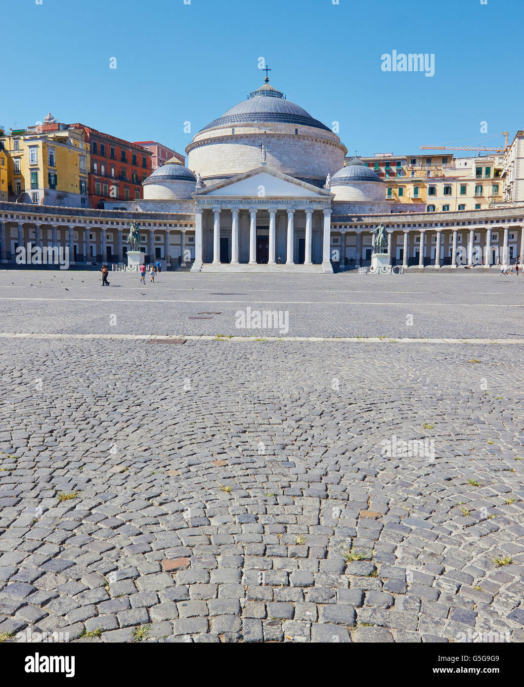 Piazza del Plebiscito Naples Campanie Italie Europe Banque D'Images