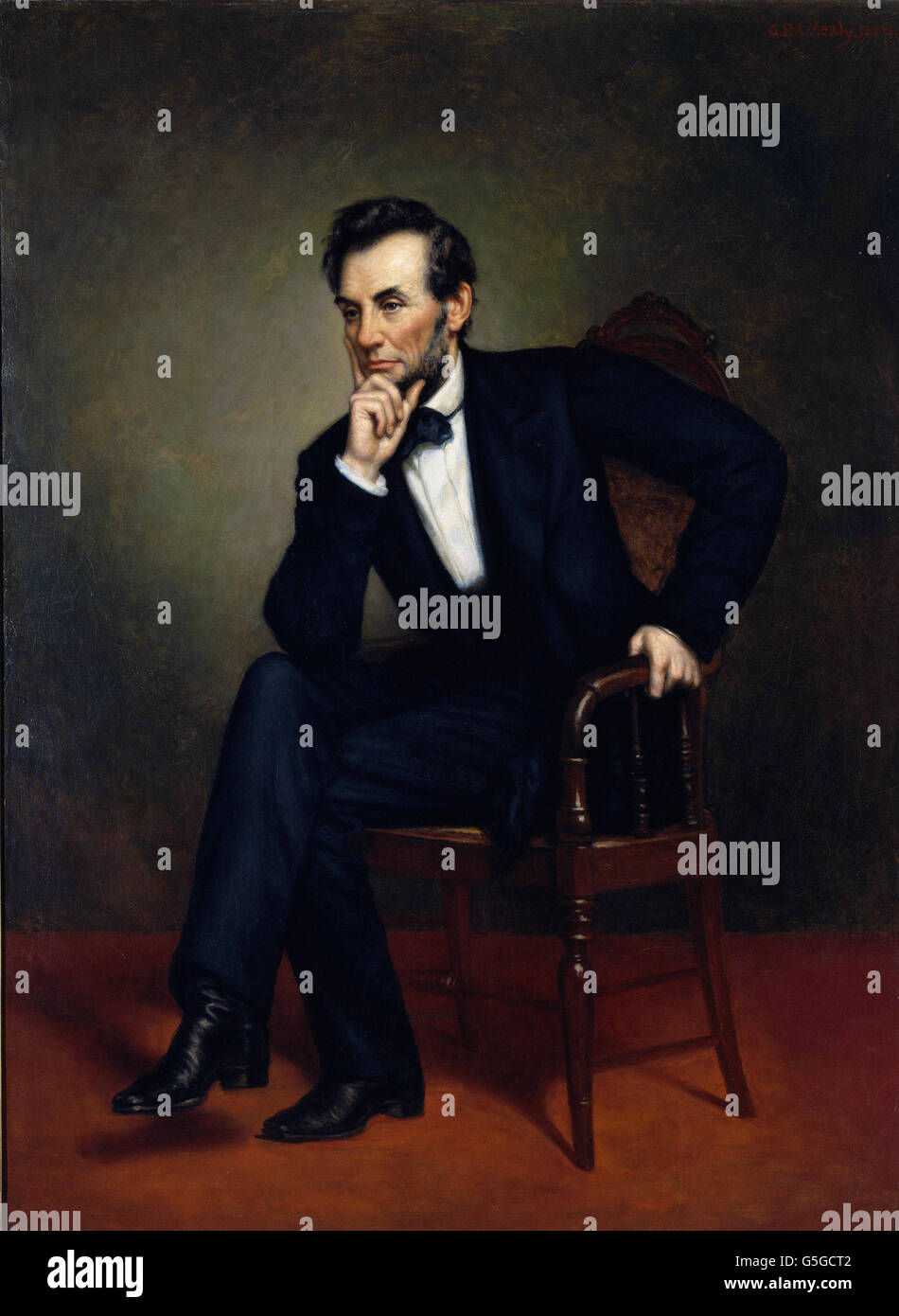 George Peter Alexander Healy - Portrait d'Abraham Lincoln (1887) Banque D'Images