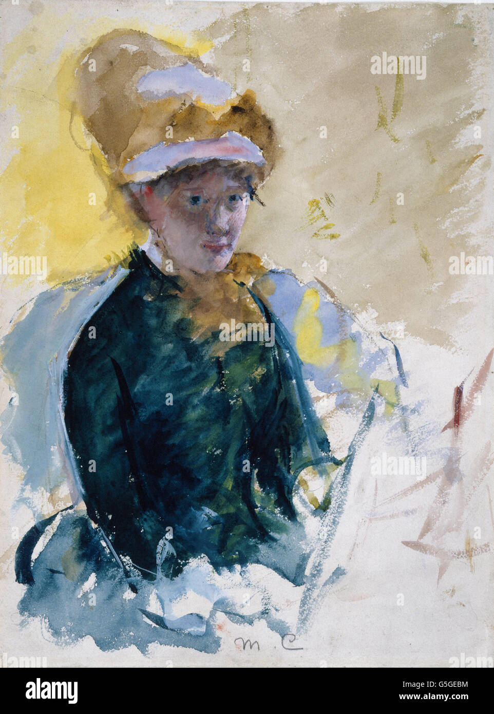 Mary Stevenson Cassatt - Mary Cassatt Autoportrait Banque D'Images