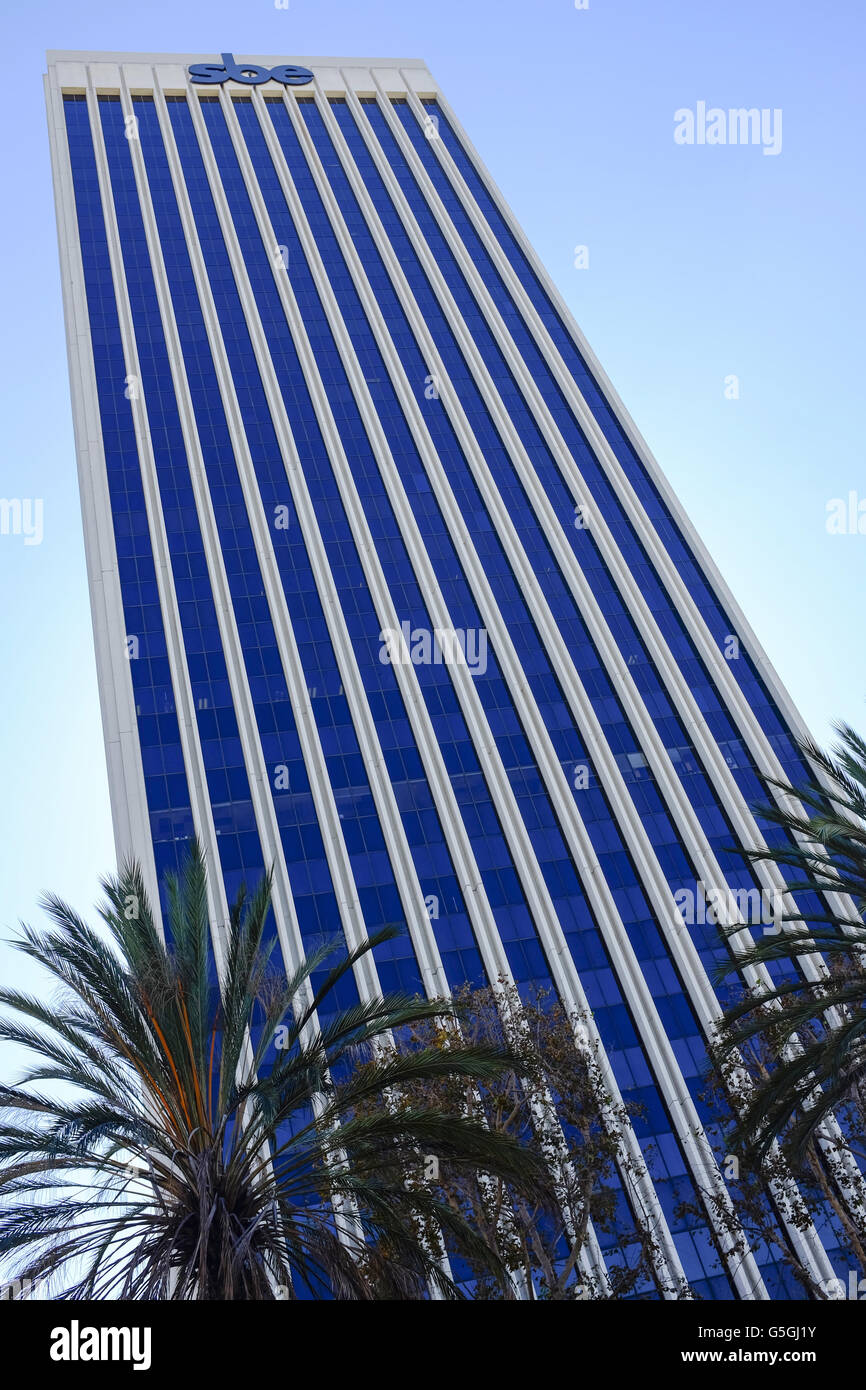 SBE, gratte-ciel de Los Angeles. Banque D'Images