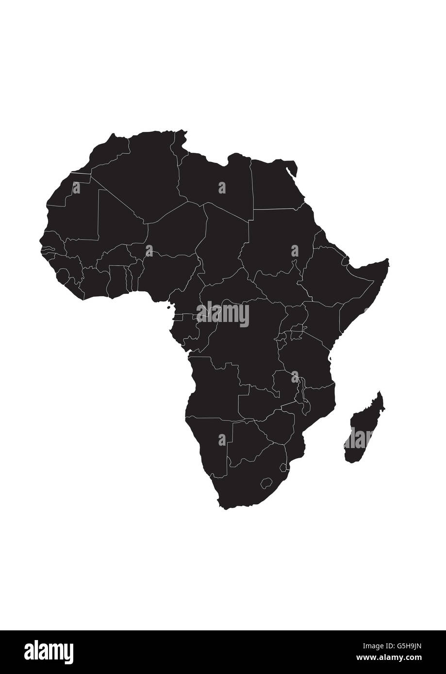 Carte de l’Afrique Banque D'Images