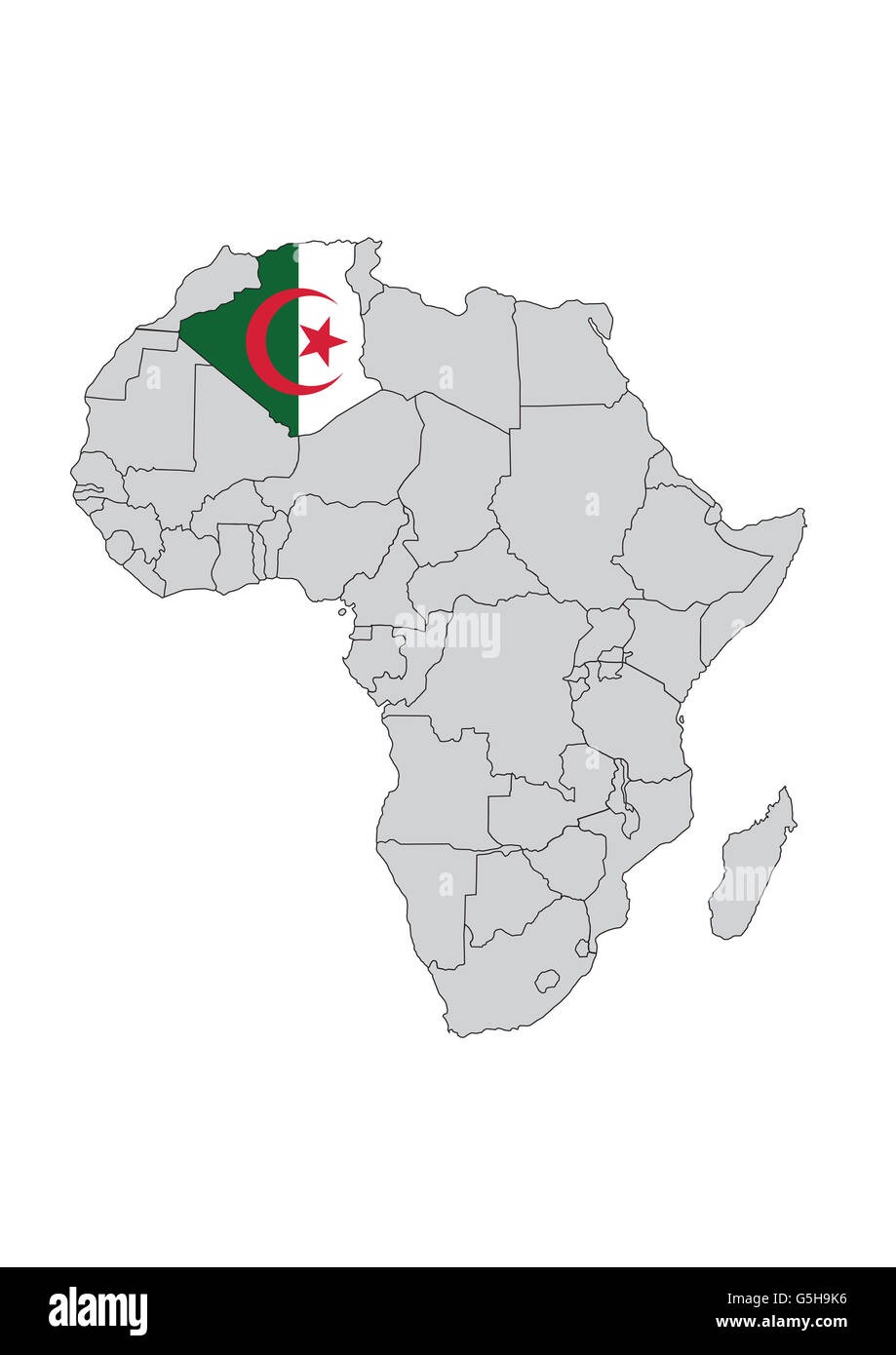 L'Algérie, l'Afrique. Banque D'Images