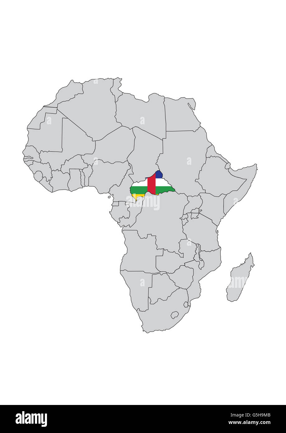 République d'Afrique centrale, l'Afrique. Banque D'Images