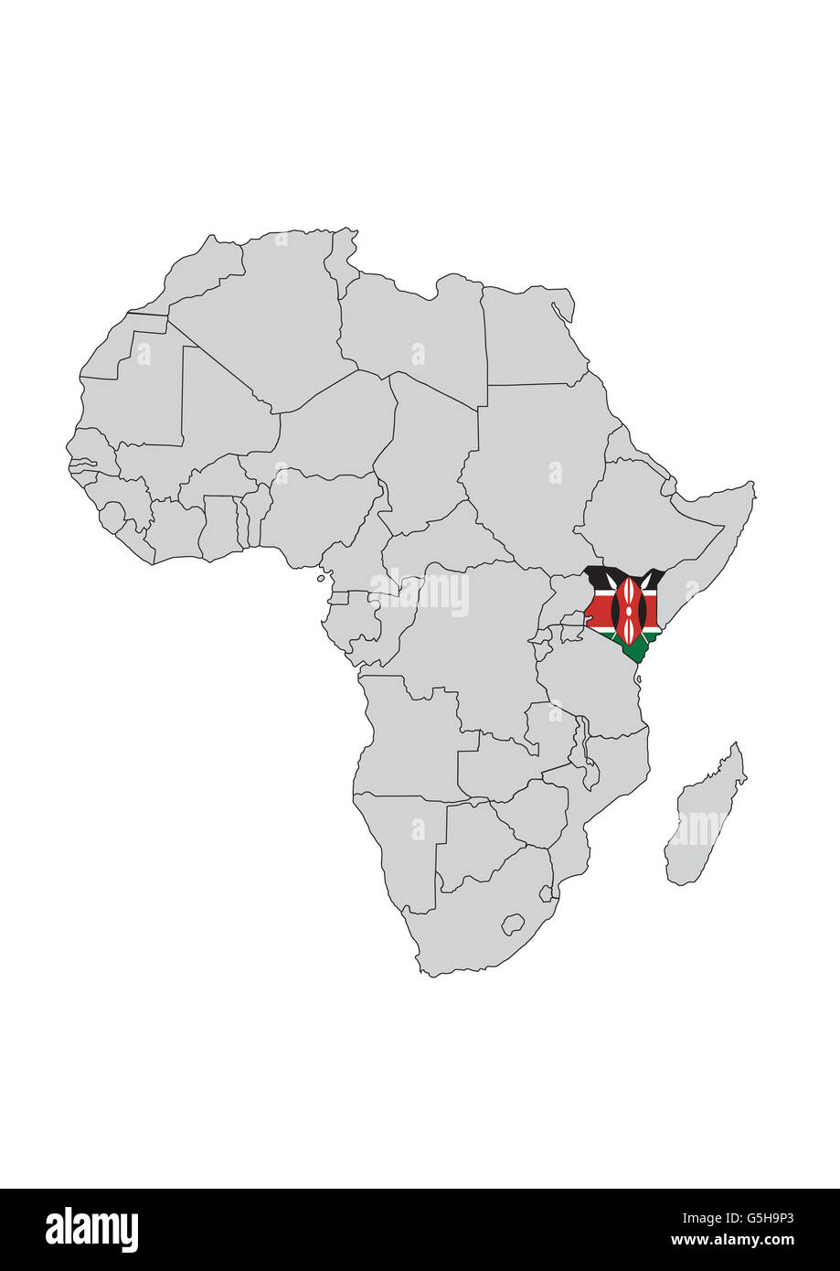 Kenya, en Afrique. Banque D'Images