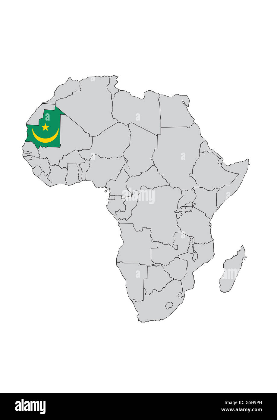 La Mauritanie, l'Afrique. Banque D'Images