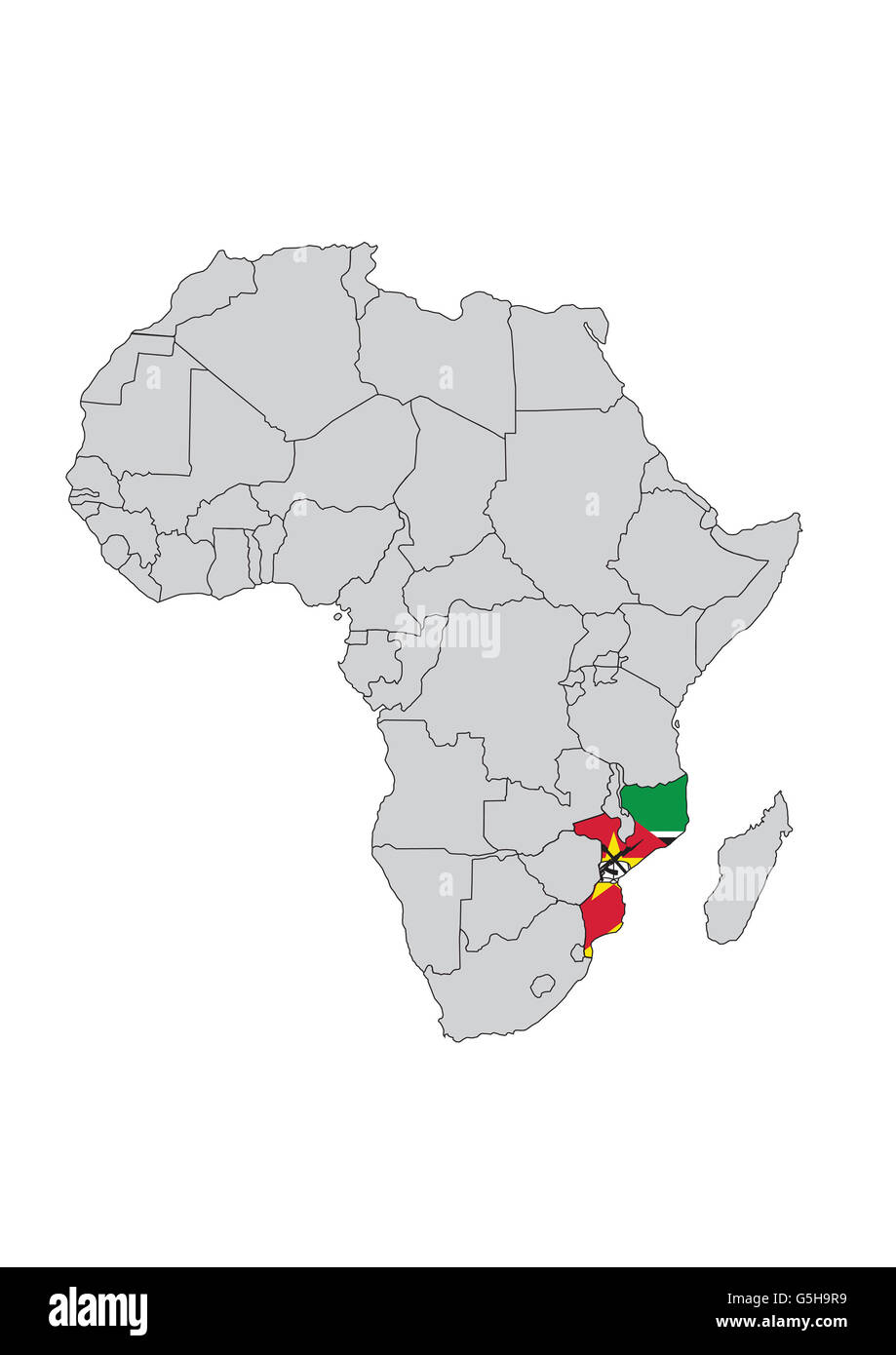 Le Mozambique, l'Afrique. Banque D'Images