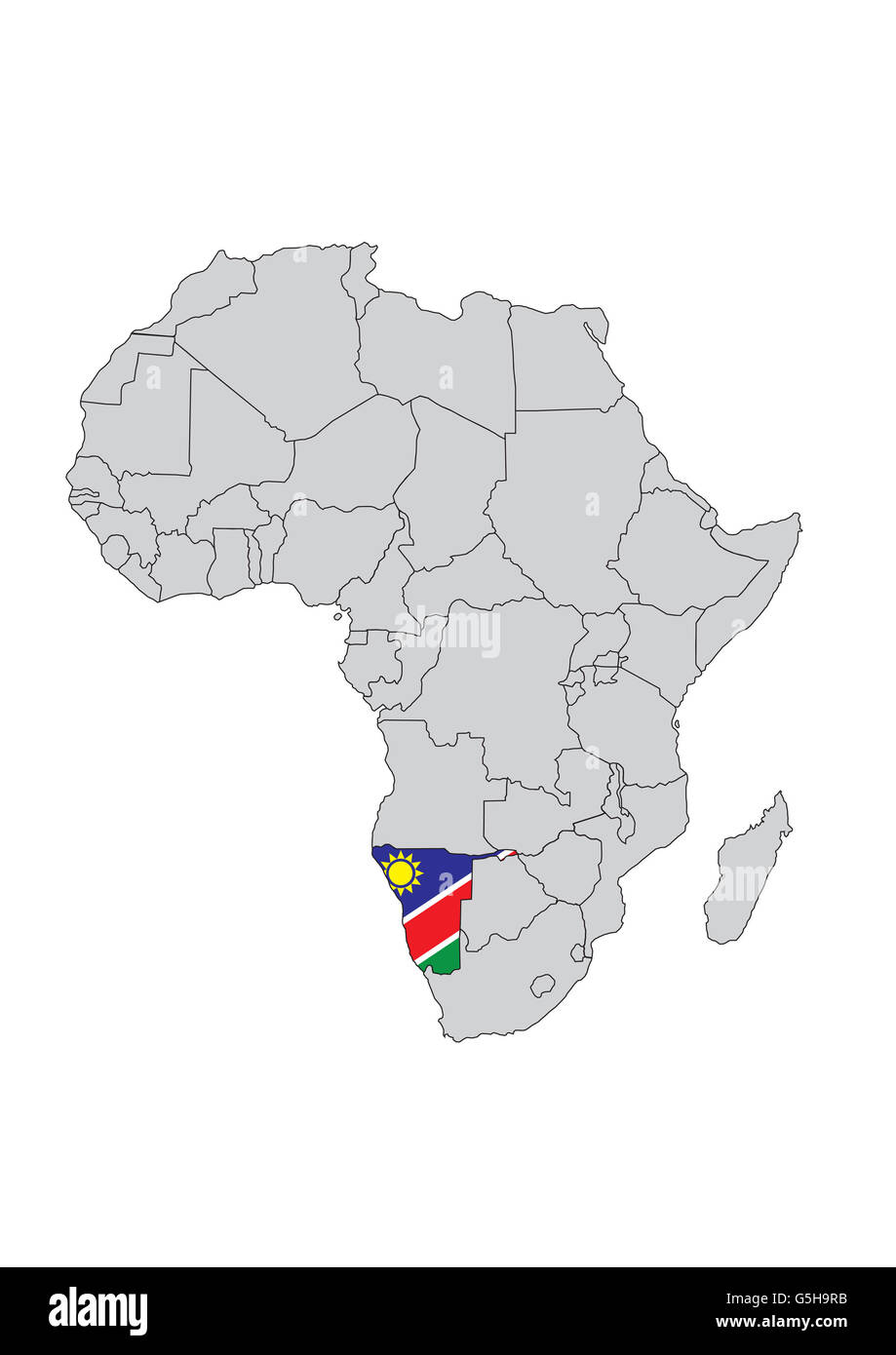 La Namibie, l'Afrique. Banque D'Images