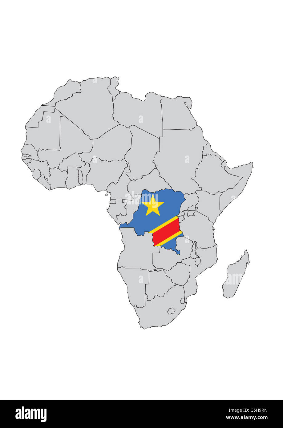 La République démocratique du Congo, l'Afrique. Banque D'Images