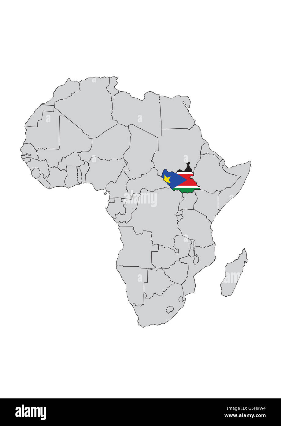 Soudan du Sud, l'Afrique. Banque D'Images