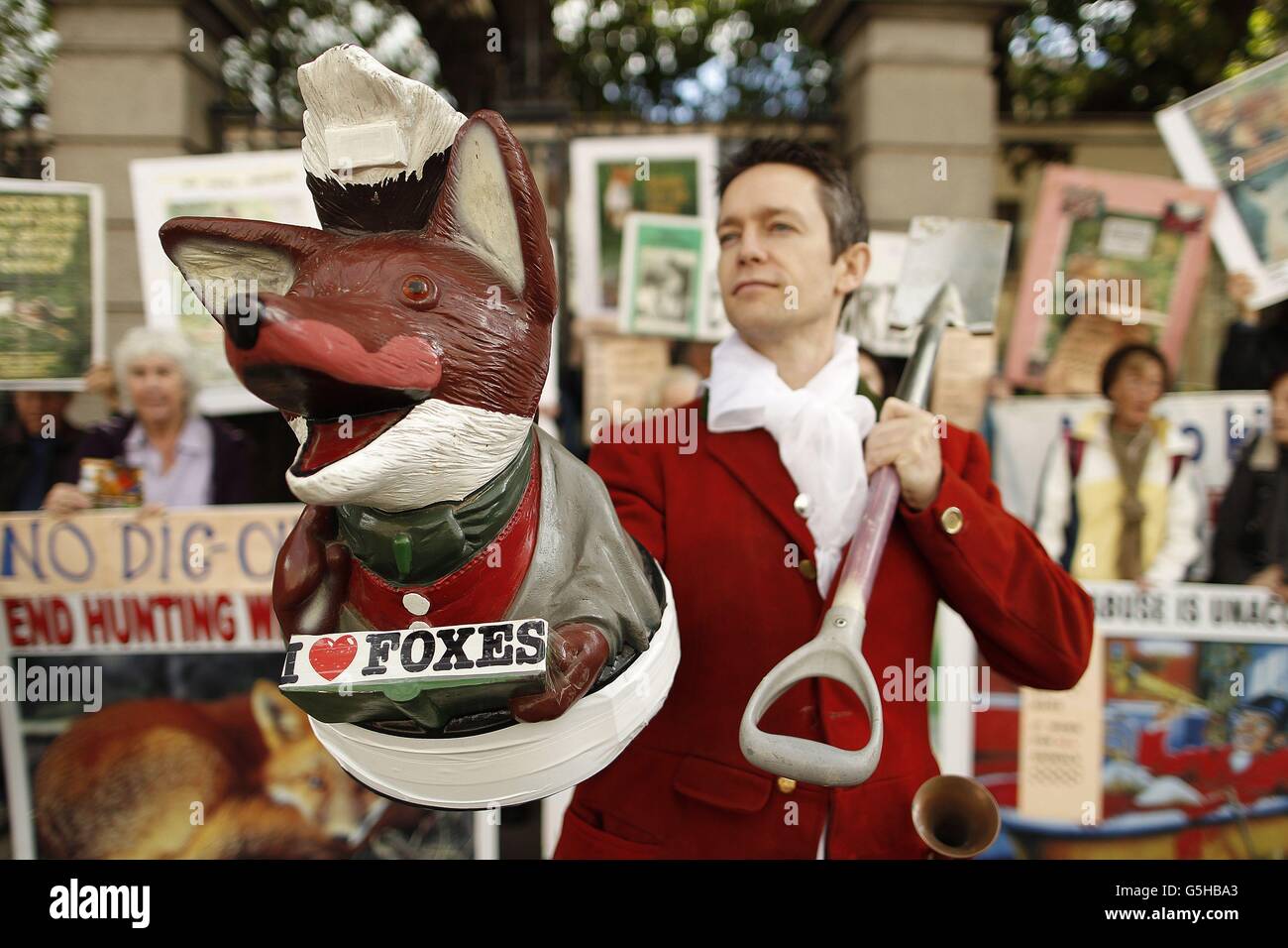 Le bien-être des animaux Loi protester Banque D'Images