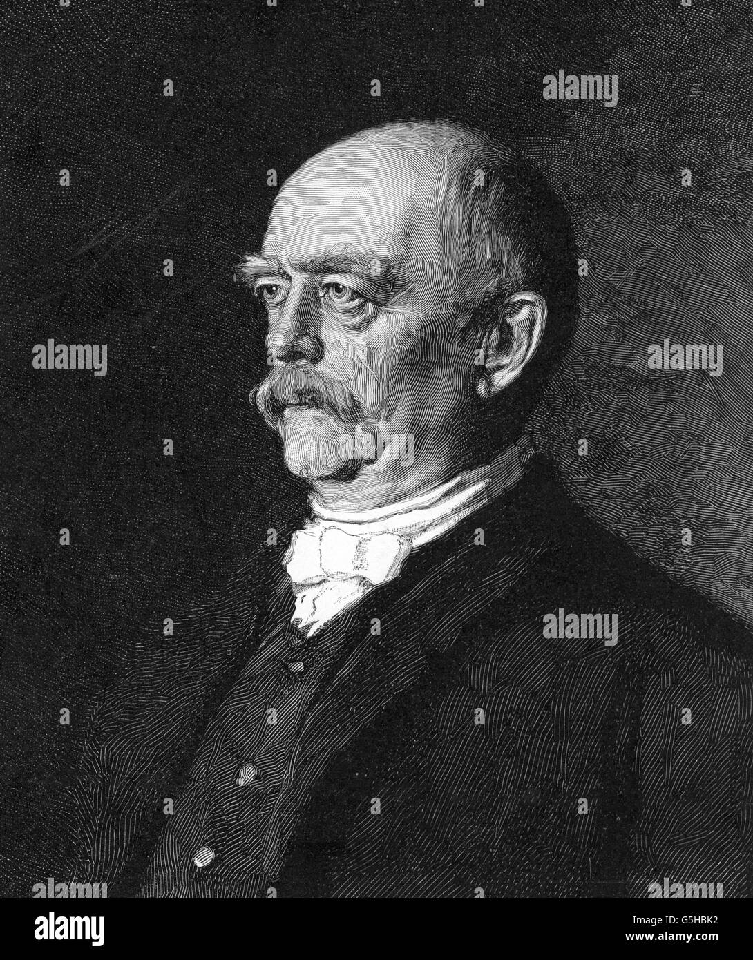 Bismarck, Otto von, 1.4.1815 - 30.7.1898, homme politique allemand, portrait, gravure sur bois, 1896, après Franz von Lenbach, auteur de l'artiste n'a pas à être effacée Banque D'Images