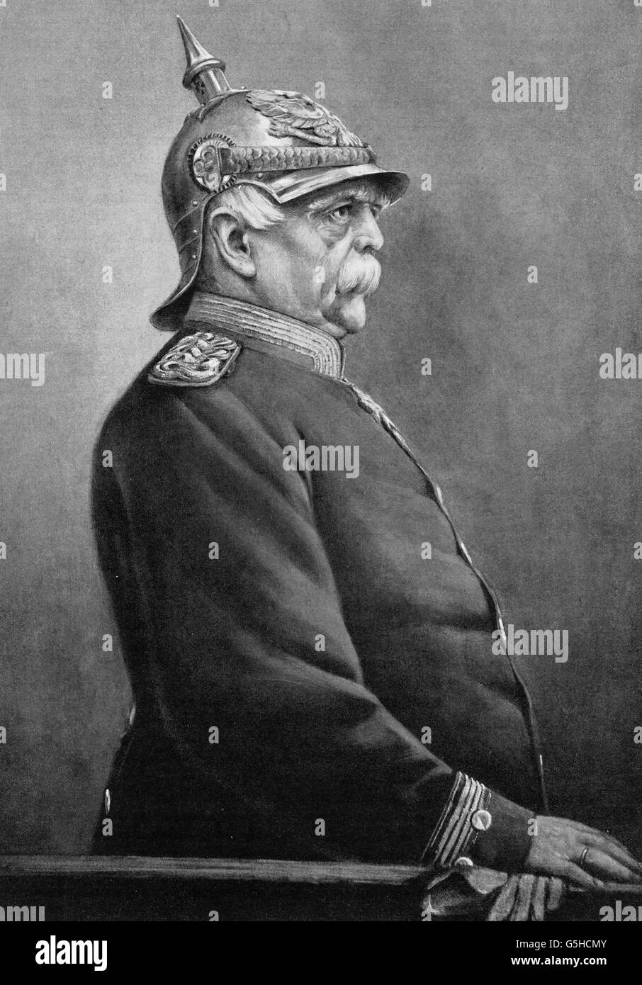 Bismarck, Otto von, 1.4.1815 - 30.7.1898, homme politique allemand, chancelier de l'Empire allemand 4.5.1871 - 20.3.1890, demi-longueur, imprimer par Angerer et Goeschl, 1895, l'artiste n'a pas d'auteur pour être effacé Banque D'Images