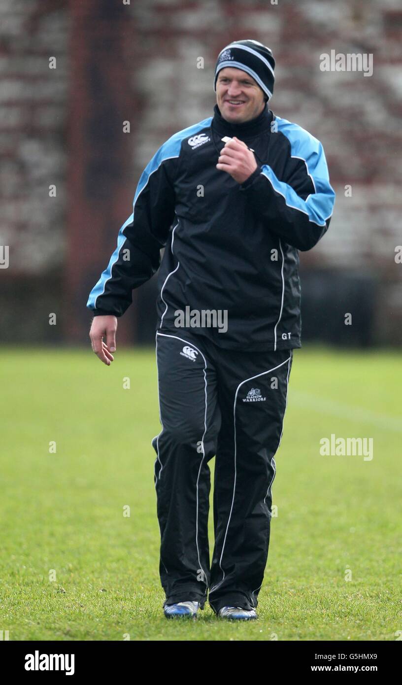 Rugby Union - Glasgow Warriors Session de formation et conférence de presse - Scotstoun Stadium Banque D'Images