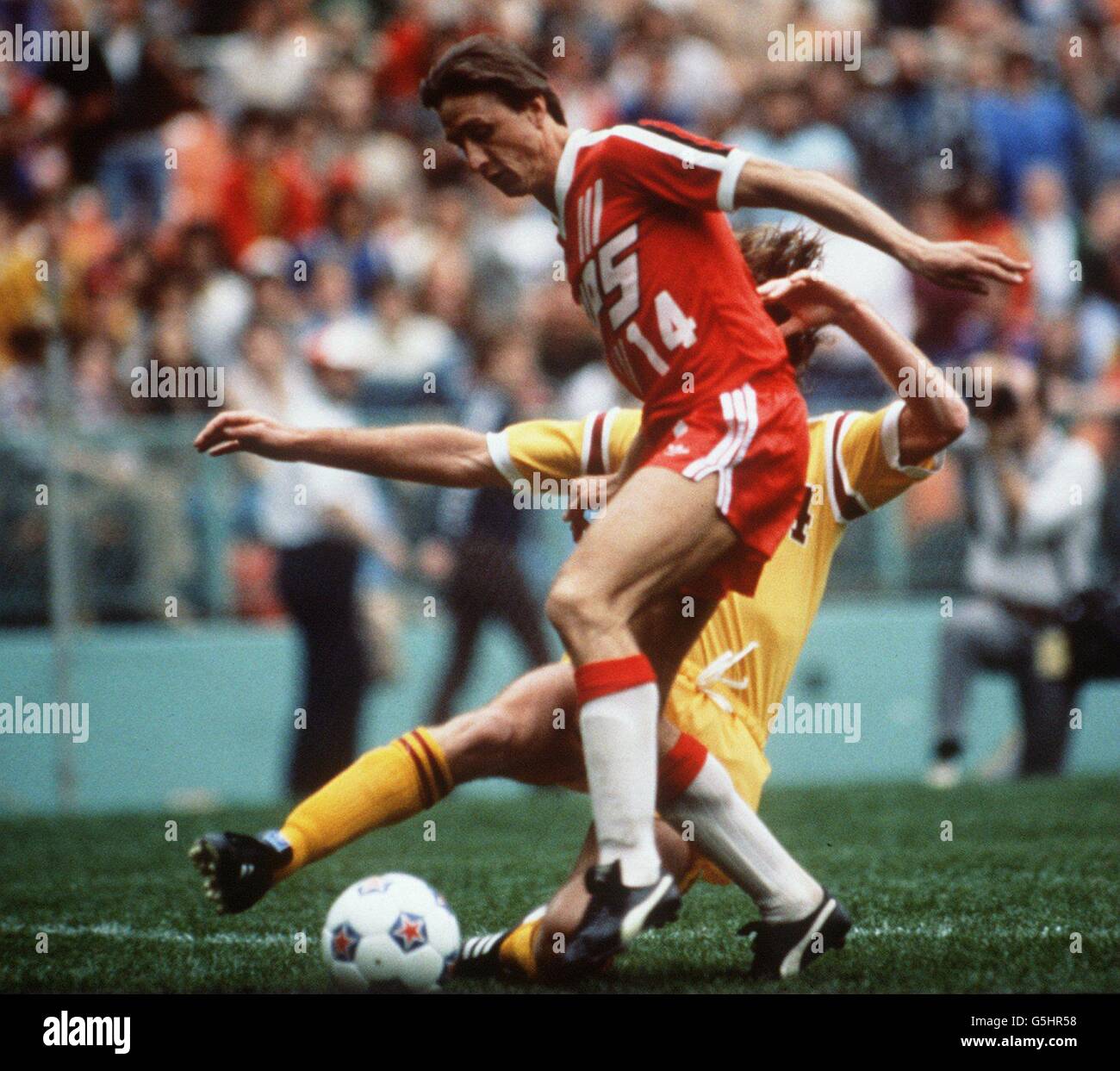 American Soccer - NASL - Philadelphie Fury / Washington diplomates. Johan Cruyff, diplomates de Washington Banque D'Images