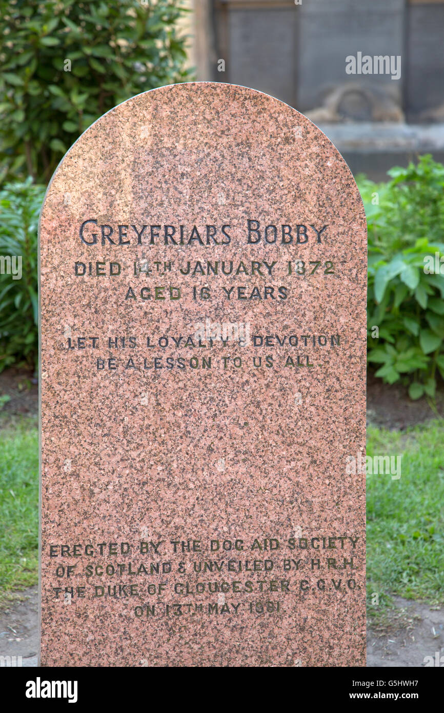 Kampa Dog pierre tombale, Édimbourg, Écosse Banque D'Images